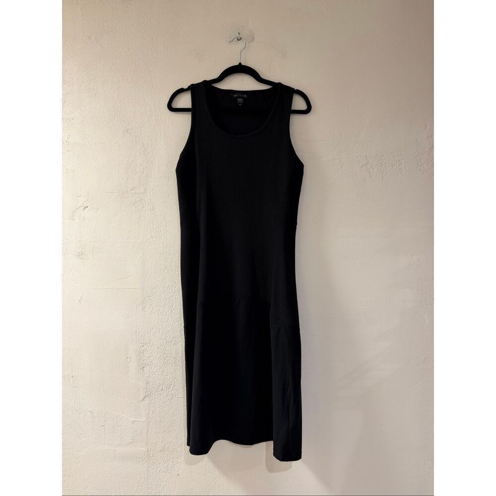Athleta Pacifica Ribbed Midi Dress in Black Medium
